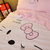 金璐艺韩版儿童卡通女孩床裙四件套磨毛公主被套1.5/1.8m绣花床品(美美猫玫红)第5张高清大图