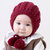 牛奶朋友宝宝冬季新生儿毛线帽儿童麻花毛线帽编织帽子护耳保暖(米色 均码0-12个月（38-46CM）)第4张高清大图