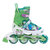美洲狮（COUGAR）溜冰鞋儿童全套装可调旱冰鞋男女童轮滑鞋闪光(绿套装+赠品 37-40可调)第4张高清大图
