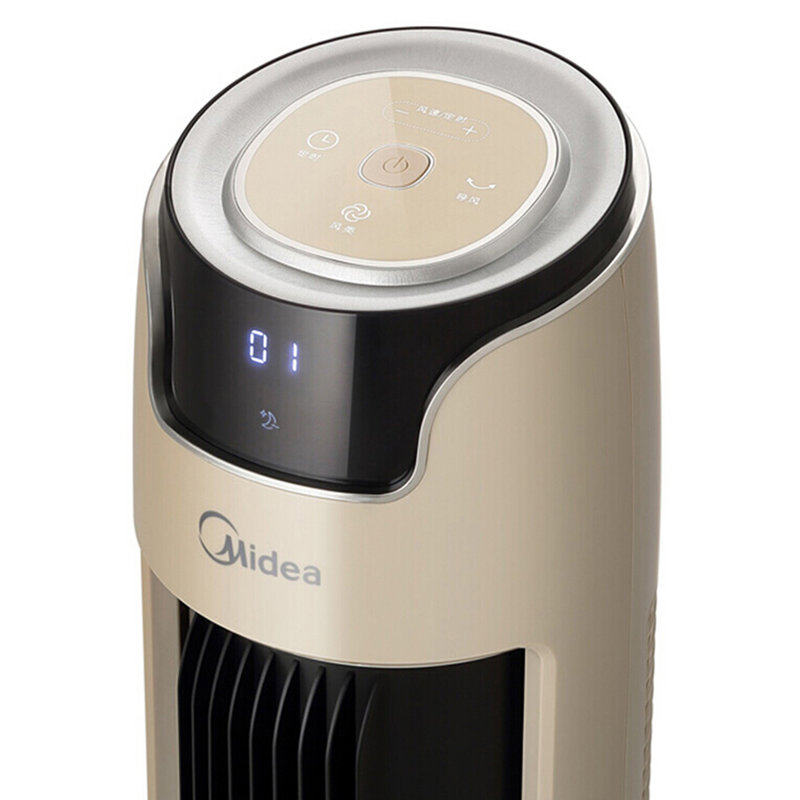 美的midea无叶塔扇fz1016brw电风扇全功能遥控12h预约定时6档风速金