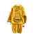 加绒加厚羊羔绒新款秋冬装女孩儿童毛毛衣两件套(150 黄色)第3张高清大图