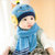 儿童帽子婴儿围巾套装宝宝帽子0-3-6-12个月秋冬毛线女童小孩帽子1-2岁(黄色)第5张高清大图