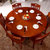 品尚美家 实木餐桌 餐桌椅组合可伸缩折叠餐桌 小户型  家具(海棠色 1.38米单桌)第3张高清大图