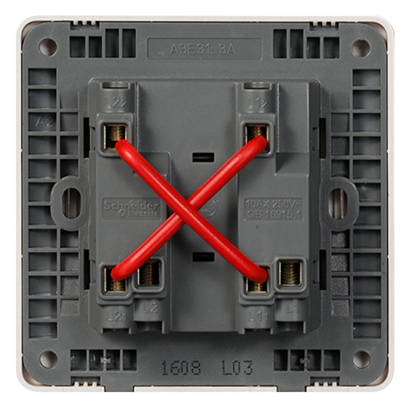 开关插座面板睿意86型错位斜五孔多孔usb墙壁一开空调家用一开三控