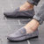 大盛公羊男士舒适休闲鞋豆豆鞋标准皮鞋码新款蛋卷鞋DSBT0333-2(灰色 44)第4张高清大图