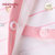 小米米minimoto婴儿衣服 新生儿和尚长袍 男女宝宝长袖袍子睡衣(粉红)第4张高清大图