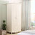 A家 家具 衣柜衣橱两门三门木质韩式田园白色卧室整体大衣柜 白色(2门衣柜)第2张高清大图