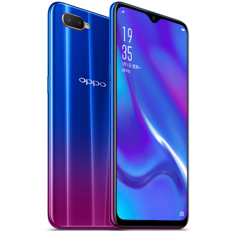 oppok1千元屏幕指纹手机6g64g全网通4g手机双卡双待梵星蓝