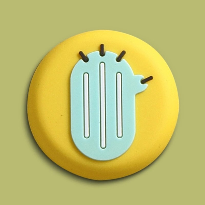 家居树脂冰箱贴现代简约卡通圆形磁性贴厨房立体硅胶冰箱贴ds102黄色