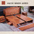 实木床红木床1.8米双人床1.5米新中式红木大床古典主卧家具(财源滚滚1.8米*2米框架结构)第4张高清大图