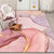 【妃奥娜家纺】抽象艺术风地毯 水彩粉金色 防滑满铺地垫 北欧风卧室客厅脚垫(6 支持7天退换货)第5张高清大图