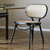 北欧ins藤编餐椅中古椅设计师单人编织实木真藤椅家用复古咖啡椅(白蜡木雅黑色)第3张高清大图