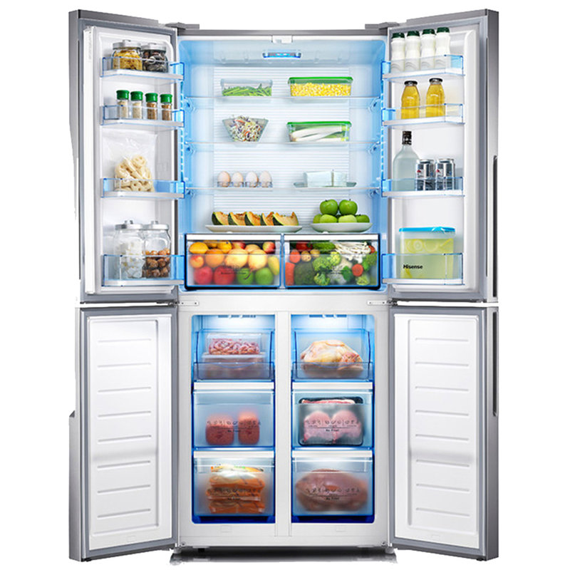 海信hisensebcd462wtdgi462升多门冰箱风冷无霜波光白
