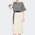 素芬 时尚套装裙夏新款女装喇叭袖条纹上衣半身长裙气质两件套SF66362(条纹 XXL)第2张高清大图