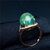 18k金 葡萄石戒指 浓绿葡萄石 水润透亮 晶体好 造型精致 女款宝石戒指第4张高清大图