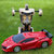 超大感应变形遥控汽车金刚机器人充电动无线遥控车儿童玩具车男孩(金色 一个机身三个电池)第5张高清大图