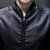 秋季新款男式皮衣外套修身机车休闲男士青年韩版修身PU皮夹克158(黑色 M)第3张高清大图