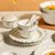 WUXIN 芝麻花边ins碗筷碗碟套装家用陶瓷碗盘组合轻奢网红餐具(芝麻花边餐具-十人食【丰富装】)第2张高清大图