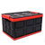 车载折叠收纳箱储物箱 家用车载多功能后备箱车用置物箱整理箱(黑红色（50L） 版本)第4张高清大图