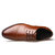 商务正装男鞋单鞋男士皮鞋(棕色 39)第4张高清大图