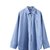 2021春季学院风衬衫女设计感学生纯色宽松衬衣外穿(蓝色 M)第5张高清大图