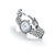 天梭/Tissot 瑞士手表 时尚系列钢带石英女表T058.009.11.051.00(银壳白面白带 钢带)第3张高清大图