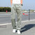 BEBEERU多袋裤工装裤纯色裤男长裤潮直筒加肥大码休闲男户外裤子  AT(L AT2229-黑色)第4张高清大图