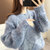 女式时尚针织毛衣9472(天蓝色 均码)第2张高清大图