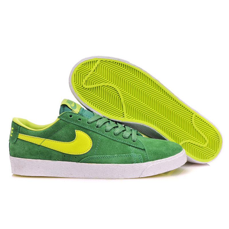 耐克文化板鞋nikeblazer开拓者学生季运动鞋休闲鞋低帮男女鞋军绿色40