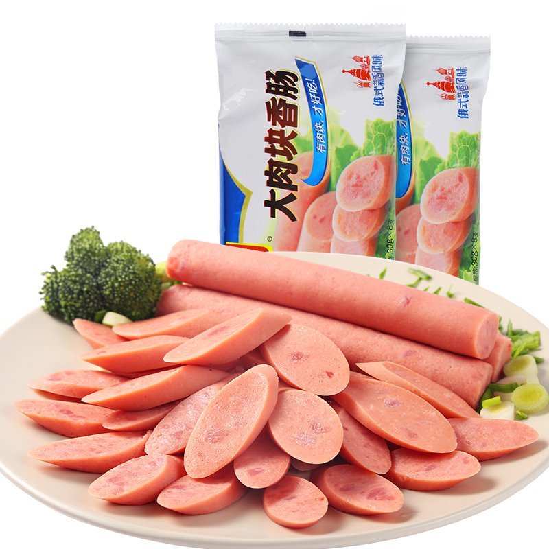 双汇大肉块香肠俄式蒜香风味30g8支美味烤香肠炸串零食随身小吃大肉块