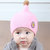 牛奶朋友新生儿春秋冬季胎儿帽男女儿童帽子毛线帽婴儿帽子(灰色 均码0-15个月（40-48CM）)第3张高清大图