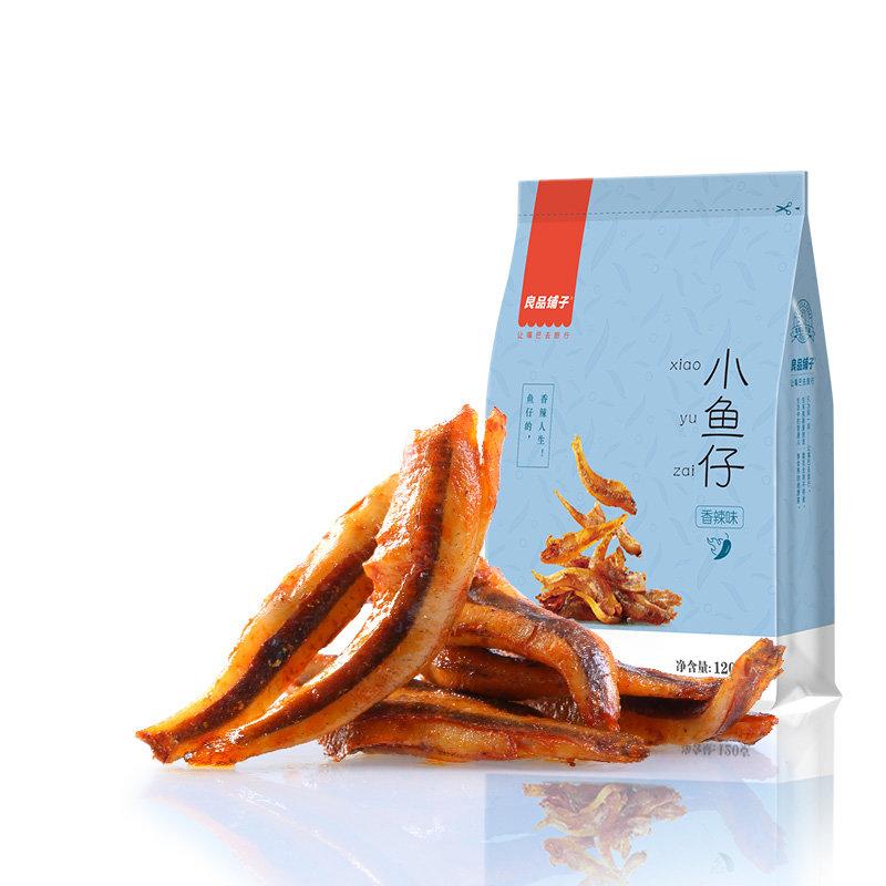 满减良品铺子小鱼仔120g1袋泡椒味袋装小鱼仔东江鱼小鱼干即食湖南