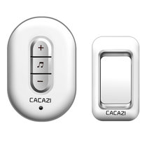 CACAZI卡佳斯 W-9918一拖一 家用门铃无线 交流数码电子防水遥控门铃老人呼叫器(银色)