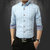 99元2件 新款韩版修身长袖衬衫男 时尚休闲衬衫男DCZ-1311(白色)第4张高清大图