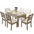 忆斧至家 中式 餐桌 椅组合多功能折叠可伸缩椭圆形家用桌子木质(米白色 餐桌+4椅)第5张高清大图