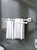 白色不锈钢毛巾架卫生间浴室置物架浴巾架壁挂卫浴挂件套装毛巾杆(白色不锈钢浴巾架)第5张高清大图