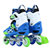 美洲狮（COUGAR）直排轮滑鞋儿童溜冰鞋全套装初学者男女可调平花鞋777(蓝色一双 31-34码 可调)第5张高清大图