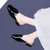 古奇天伦包头方跟拖鞋女夏季新款外穿韩版时尚中跟凉拖百搭漆皮懒人一脚蹬女鞋子8471-2(黑色 34)第4张高清大图