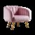 北欧极简客厅铁艺老虎椅凳  轻奢绒布扶手单人沙发椅(设计师轻奢-阿鲁八粉)第5张高清大图