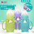 运智贝企鹅奶瓶新生儿宝宝玻璃奶瓶宽口带手柄奶瓶(紫色 160ml)第4张高清大图