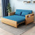 沙发卧室沙发床JRA0508伸缩实木沙发带垫第2张高清大图