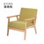 一米色彩 简易沙发 北欧田园布艺双人单人沙发椅小型实木简约日式沙发(海清色 三人位)第3张高清大图