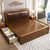 吉木多 橡胶木实木床新中式1.8米双人床经济型1.5米大床主卧软靠婚床卧室家具 颜色拍下备注(1.8*2米带软包 床+床垫)第2张高清大图