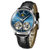 宾格（BINGER）手表男士机械表镂空个性全自动机械表防水时尚腕表(本色蓝面皮带)第3张高清大图