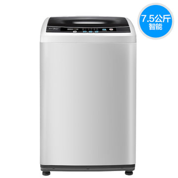 美的(Midea) MB75-eco11W 7.5公斤 物联网波轮全自动洗衣机(灰色) 智能APP控制