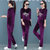 2021新款休闲时尚金丝绒运动套装卫衣女春秋加肥大码天鹅绒两件套(紫色 M)第6张高清大图