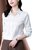 春装新款衬衫女设计感上衣长袖衬衣(白色 3XL)第3张高清大图