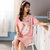ZHF筑恒丰  纯棉 圆领短袖睡裙B-YJK2904(粉红色 L)第2张高清大图