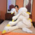 大白鹅公仔毛绒玩具鸭子布娃娃玩偶睡觉女生床上长条抱枕生日礼物(60厘米（柔软舒适 品质保证） 大白鹅-眯眼)第4张高清大图