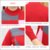 妈妈毛衣中年女秋装新款长袖加绒加厚上衣打底衫中老年女装针织衫(红色不加绒)(XL建议90-110斤)第4张高清大图